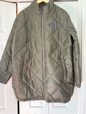 Patagonia Quilted Insulated Pine Bark Parka — Basin Green women’s XL